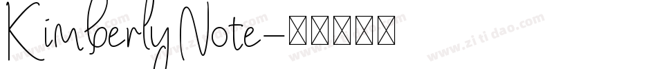 Kimberly Note字体转换